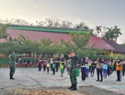 Satgas TMMD Ke-129 Pimpin Senam Pagi Bersama Siswa Baru MTsN 1 Bungo, Tanamkan Pola Hidup Sehat dan Disiplin