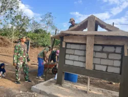Gotong Royong Bangun Tugu TMMD, Wujud Kemanunggalan TNI dan Rakyat