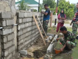 Satgas TMMD Kodim 0416/Bute Bangun Tempat Kran Air, Permudah Warga Desa Tanjung Agung Akses Air Bersih