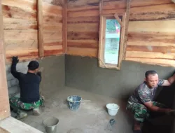 TNI Wujudkan Hunian Layak, Rehabilitasi RTLH Maskur Hanapi Terus Berprogres