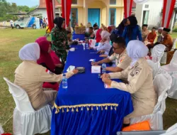 Polkes dan Puskesmas Hadir di TMMD Ke-129, Warga Tanjung Agung Antusias Periksa Kesehatan