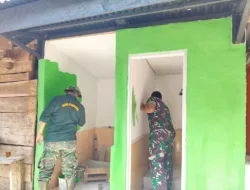 Langgar Nurul Fajri Bersolek, Satgas TMMD Ke-129 Percantik Fasilitas Wudhu dan MCK