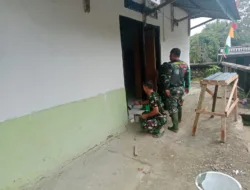 Satgas TMMD 129 Percantik Langgar Nurul Fajri, Pengecatan Dinding Mulai Dikerjakan