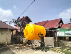 Fasilitas Air Bersih Segera Dimanfaatkan, Satgas TMMD Pasang Tandon 5.300 Liter