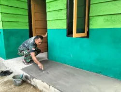Plester dan Acian Dikerjakan, RTLH Program TMMD Ke-129 Kian Mendekati Rampung
