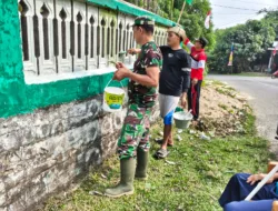 Jelang Penutupan TMMD ke-129, Satgas Percantik Pagar Langgar Nurul Fajri