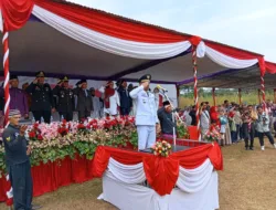Upacara HUT ke-81 Kemerdekaan RI di Desa Simpang Limbur, Semangat Kebersamaan Warga Menguat