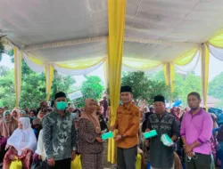 Udara Tebo Memburuk, Liga Marisa Turun ke Desa Bagikan Masker dan Sembako untuk Ratusan Warga