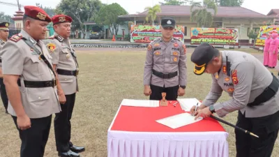 Polres Sarolangun Gelar Sertijab, Empat Pejabat Utama Resmi Berganti