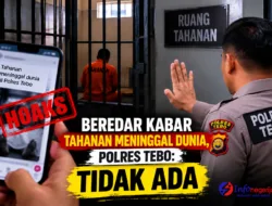 Kabar Tahanan Polres Tebo Meninggal Dunia Dibantah, Kasat Tahti: Tidak Ada
